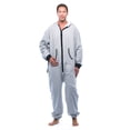 thumbnail image 4 of #FollowMe Jumpsuit / Adult Onesie / Flight Suit (Grey Heather / Black, X-Large), 4 of 4
