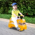 thumbnail image 2 of Babyjoy Ride on Toy Baby Dinosaur Sliding Car with 4 Universal Casters Under-Seat Storage Yellow, 2 of 10