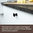 thumbnail image 5 of Wood Grip Modern Square Knobs Matte Black, 5 of 7