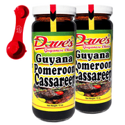 Dave's 12oz Cassareep Sauce (2 Bottles) Guyanese Choice Cassava Based Marinade Sauce with The Vine Connects Measuring Spoon - Gluten Free Seasoning Sauce