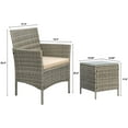 thumbnail image 3 of Lacoo Three Pieces Outdoor Conversation Set Patio Set with Table(Grey and Beige), 3 of 4