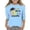 Light Blue, variant on Kids' Graduation Season T-Shirt: Versatile 3/4 Sleeve Casual Top for Boys & Girls