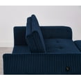 thumbnail image 2 of Noodeniya 55" Corduroy Twins Pull Out Sofa Bed with 2 Large Side Pockets and USB, Convertible Sleeper Couch, Loveseat for Small Place, Blue, 2 of 20