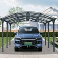 thumbnail image 6 of CarButler 12x16x8ft Metal Outdoor Arch Carport Heavy Duty Carport for Driveway Car, Truck, 6 of 7