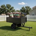 thumbnail image 2 of 600LB Heavy Duty Steel Dump Cart Trailer, 17 Cu.Ft. Tow Behind Hauling Wagon for ATV, Lawn Tractor and Garden with 16” Tires, Black, 2 of 15