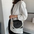 thumbnail image 1 of Bolsa bandolera de piel sintética para mujer de hombro con Ehuebsd perlas de Color sólido a la moda, 1 of 9