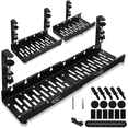 thumbnail image 2 of Caja de almacenamiento retráctil de acero al carbono debajo de la mesa, cesta de almacenamiento de cables de datos, acabado sin perforaciones, 2 of 6