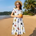 thumbnail image 4 of Easygdp Rocket Planets para Vestido Transpirable de Mujer, Vestido Suelto de Manga Corta con Pliegues y Bolsillos para el Verano, 4 of 6