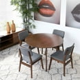 thumbnail image 2 of Cadence Modern Solid Wood Walnut Dining Room & Kitchen Table and Chair Set of 4, 2 of 7