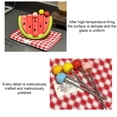thumbnail image 4 of Birdeem Fruit Forks for Kids, Ceramic Watermelon Appetizer Picks, Decorative Cocktail Forks for Party Fruit Trays, Reusable Mini Dessert Forks, 4 of 6