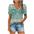 thumbnail image 1 of Fiudx Camisetas para Mujer Mujer Moda Casual Manga Corta Suelta Camiseta Blusa Tops, 1 of 4