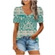 thumbnail image 2 of Fiudx Ofertas y Liquidaciones Mujer Moda Casual Manga Corta Suelta Camiseta Blusa Tops, 2 of 5