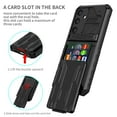 thumbnail image 4 of Heavy Duty Case for Samsung Galaxy S25 Plus Credit Card Holder Cover with Kickstand, Military Grade Dual-Layers Rugged Shockproof Lens Protection Case for Samsung Galaxy S25 Plus, Black, 4 of 9