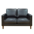 thumbnail image 4 of Sunset Trading Prelude 55" Contemporary Top-Grain Leather Loveseat in Black, 4 of 5