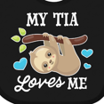 thumbnail image 4 of Inktastic My Tia Loves Me with Sloth and Hearts Boys or Girls Baby Bib, 4 of 4