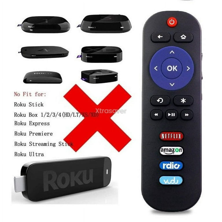 Télécommande universelle remplacée compatible avec tous les téléviseurs TCL  Roku avec Netflix  Rdio Vudu 