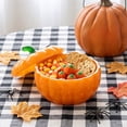 thumbnail image 5 of Glass Pumpkin Jar with Cover, Snack Sugar Cookie Bowl, Functional for Nut and Cookie Storage, Autumn Jar, Makes a Great Halloween Thanksgiving Piece, Easy to Clean 20.3oz, 5 of 7