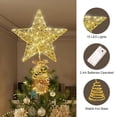 thumbnail image 6 of LSLJS Christmas Tree Star Light, Christmas Decoration, Battery Operated Xmas Tree Top Star with LED String Lights Copper Wire Star Lights Hanging Ornaments Wrought Iron Glitter Night Light, 6 of 6