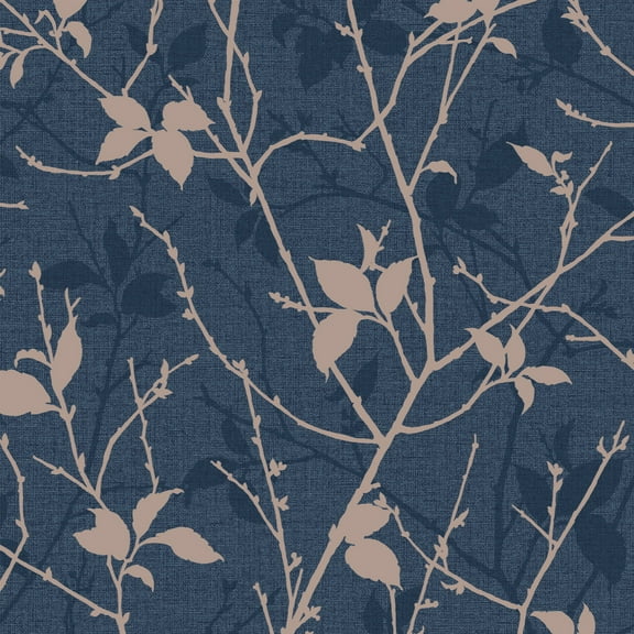 Boutique Belle Navy and Copper Wallpaper