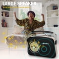 thumbnail image 3 of Radio portátil ByronStatics Black AM FM Vintage/Retro, 3 of 7