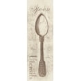 thumbnail image 2 of Grey, Jace 7x14 Black Ornate Wood Framed with Double Matting Museum Art Print Titled - Spoon, 2 of 4
