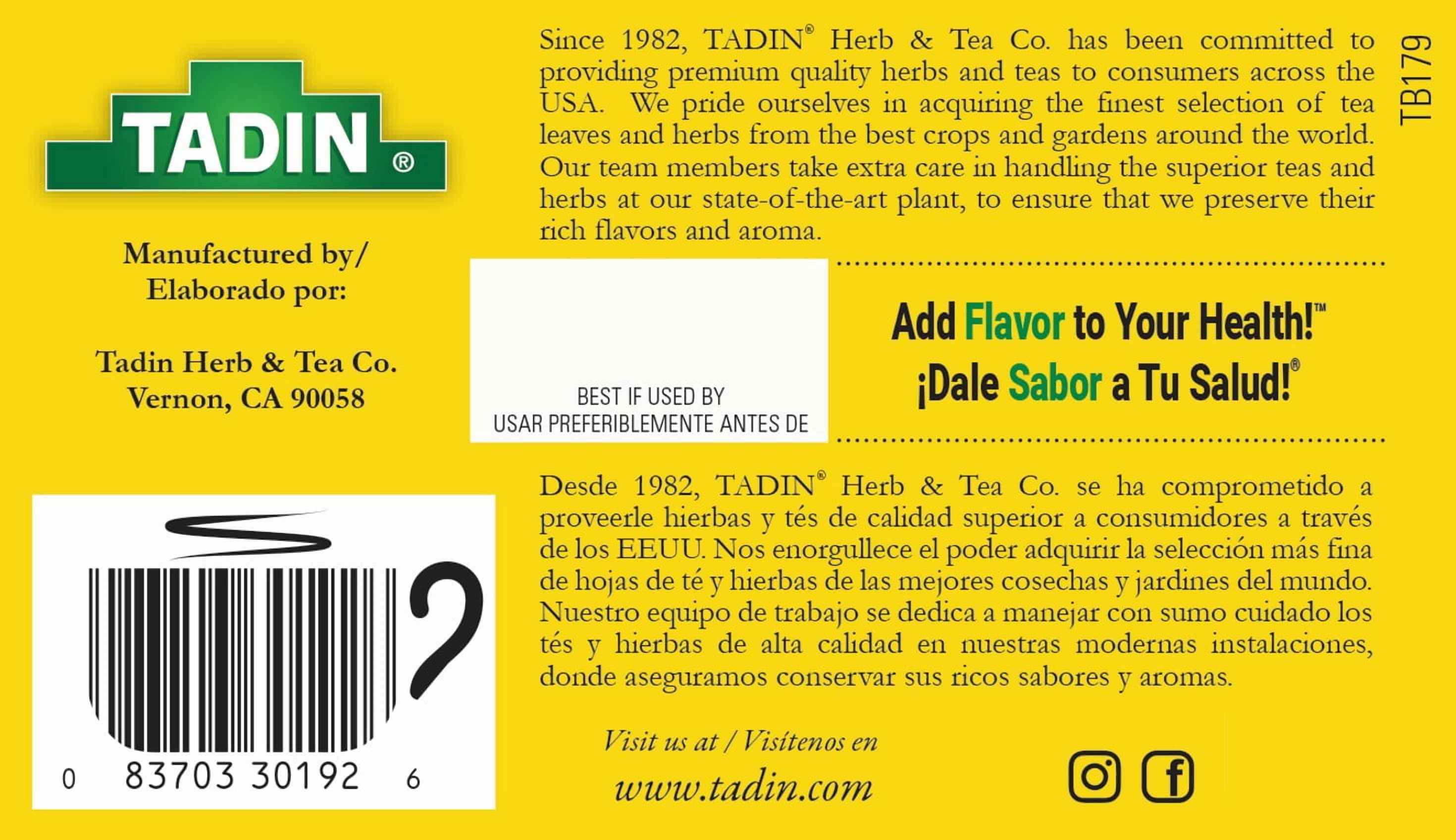 (6 pack) Tadin Pineapple Ginger Tea, Herbal Tea, Caffeine-Free Tea, Herbal Tea Bags, 24 Count, Pack of 1