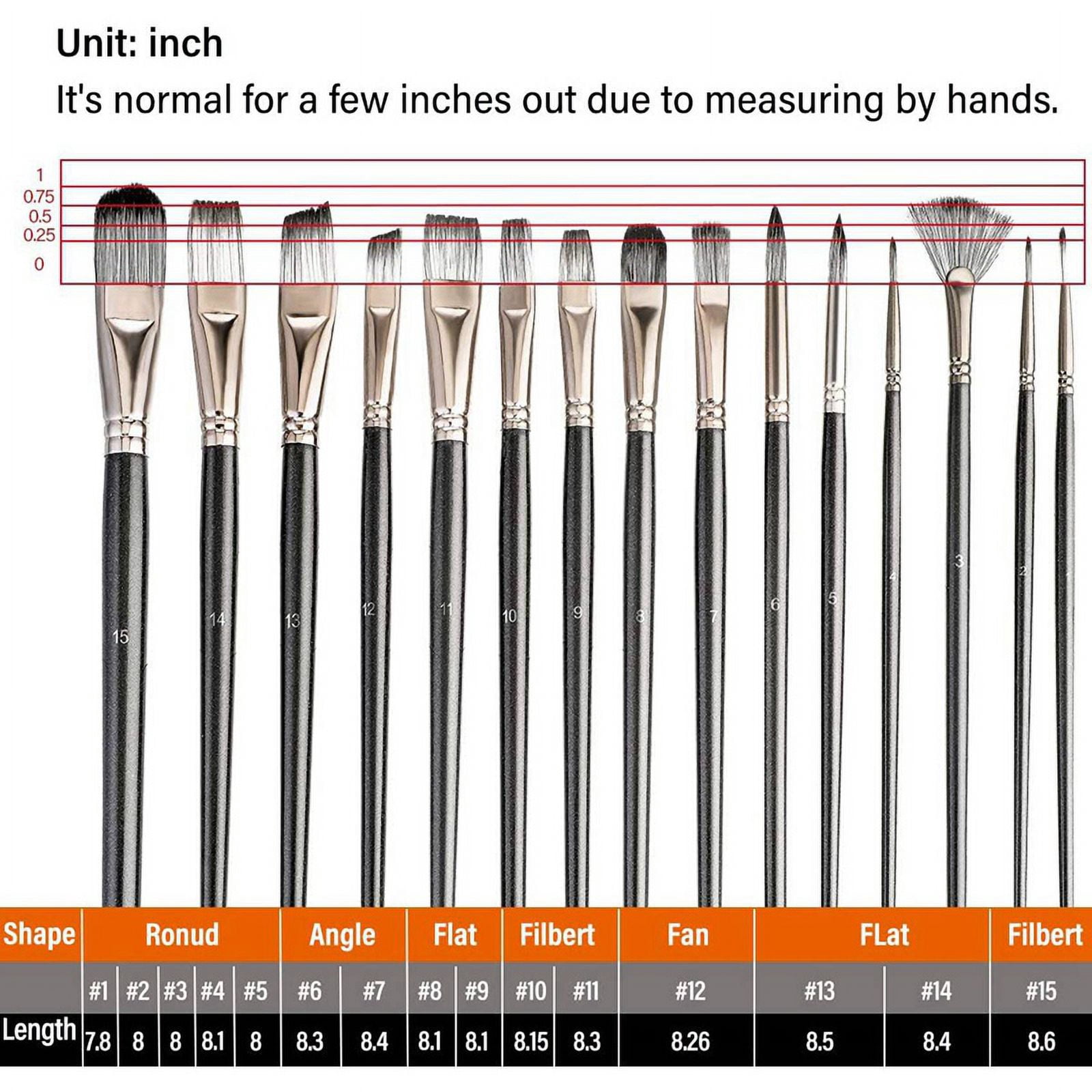 30PCS Acrylic Paint Brushes Set, Acrylic, Watercolor and Gouache Painting Brushes ForAmatures and Professional Painter