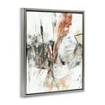 thumbnail image 4 of Stupell Industries Chaotic Terracotta & Grey Abstract Painting Gray Floater Framed Canvas Art Print Wall Art, 17 x 21, 4 of 10