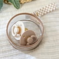 thumbnail image 5 of Funda para chupetes Itzy Ritzy Clear Taupe con asa, 5 of 5