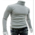thumbnail image 1 of Mens Roll Turtle Neck Pullover Knitted Casual Jumper Tops Tee Sweater, 1 of 3