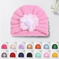 thumbnail image 5 of Tigivemen Newborns Infants Nursery Caps Headwraps Turban Hats with flower for baby girls, 5 of 5