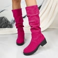 thumbnail image 4 of Mgmyaa Women's Calf-High Boots Comfortable Casual Medium Heel Block Heel Mid Calf Boots, 4 of 8