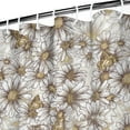 thumbnail image 4 of Boho Yellow Sunflower Shower Curtain 36x72 for Bathroom, Wildflower Floral Bee Butterfly Pattern, Quick-Dry Rustic Polyester with Hooks, Country Farmhouse Vintage Decor, 4 of 5