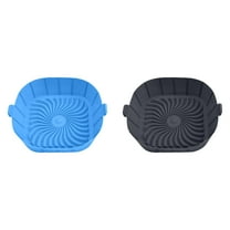 2pcs Air Fryer Silicone Liners for 2 To 3 QT Small Air Fryers 2 Pack Square Non-Stick Reusable Air Fryer Liners Silicone Pot Basket Bowl Tray Baking Tray Air Fryer Accessories