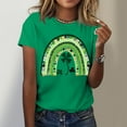 thumbnail image 6 of Yxbdin Womens St Patricks Day T Shirts Plus Size Shamrock Graphic Tee Clover Printed Short Sleeve Shirt Casual Crew Neck Tops Green XXL, 6 of 6