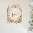 thumbnail image 2 of Patifu Boho Floral Graduation Cap Wreath Vertical Polyester Tapestry Wall Hanging for Bedroom Living Room Dorm 30*40in, 2 of 5