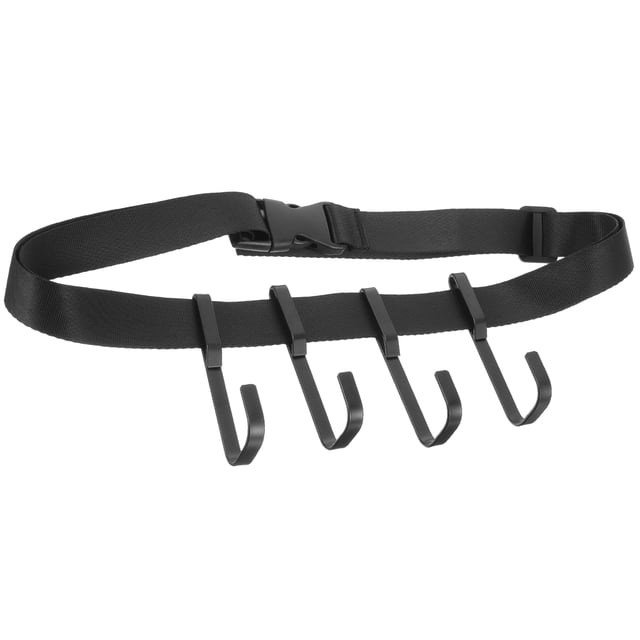 LIFKOME 1Set Tree Stand Strap Hooks Black Metal Stable Hanging Gear Holder for Hunting Accessories