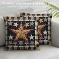 thumbnail image 3 of Chilfamy Throw Pillow Covers Reversible Western Texas Star and Primitive Berry Country 4th of July Soft Couch Pillow Covers for Sofa Bedroom Decorative Cushion Case Home Decor White, 3 of 5