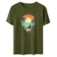 thumbnail image 4 of Sakmal Short Sleeve Womens Tops Under $5 Crew Neck Graphic T-Shirts Womens Shirts, 4 of 4