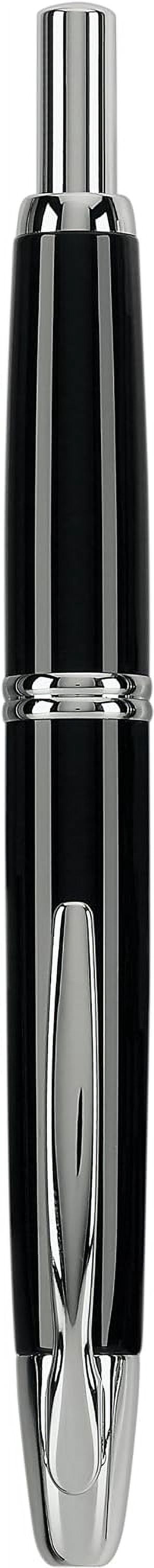 Pilot Vanishing Point Collection Fountain Pen - Black & Rhodium - Broad Point