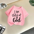 thumbnail image 4 of Girls Shirts,Printed T-Shirt Round Neck Short Sleeve Casual Top Loose Fit Soft Summer Comfortable Playground School Stylish Outfit,School Outfits for Girls,Pink,4-6 Years, 4 of 4