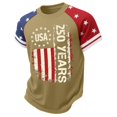 thumbnail image 4 of TIREOW Boys 250th Anniversary USA Shirts 4th of July Shirt American Patriotic Flag 2026 Tshirt 250 Years Birthday Patriotic Tops, 4 of 4