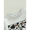 thumbnail image 5 of Cenuakty Infant Girls Boys Romper Sweatshirts Letter Cow Head Print Long Sleeve Crew Neck Jumpsuits Autumn Winter Baby Bodysuits, 5 of 8