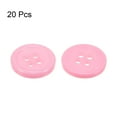 thumbnail image 3 of Uxcell 20pcs 20L Sewing Buttons 1/2"(12.5mm) Resin Round Flat 4-Hole Craft Replacement Buttons, Pink, 3 of 5