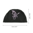 thumbnail image 4 of Gorro de natación de nailon con estampado de mariposa único, 1 Pc, negro y rosa, 4 of 5