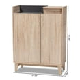 thumbnail image 5 of Bowery Hill Two-Tone Oak Brown and Dark Gray Shoe Cabinet, 5 of 10