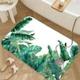 thumbnail image 3 of 1pc Tropical Leaves and Birds Absorbent Non-Slip Bathroom Thickened Flannel Rug Decor,Soft,Quick Drying,Suitable For Indoor/outdoor Use,Bathrooms,Bedrooms,Kitchens,Terrace,Laundry Rooms,16"x24", 3 of 9