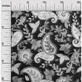 thumbnail image 2 of oneOone Velvet Gray Fabric Asian Paisley Floral Sewing Craft Projects Fabric Prints By Yard 58 Inch Wide, 2 of 4