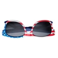 thumbnail image 7 of grinderPUNCH Kids American Flag Sunglasses USA Blue Stars and Stripes Retro Design 80's AGE 4-12, 7 of 7