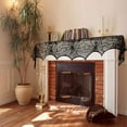 thumbnail image 4 of Vorkoi Halloween Cobweb Fireplace Scarf, Black Lace Spiderweb Mantle Scarf for Halloween Home Party Supplies, 18 x 96 inch, 4 of 6